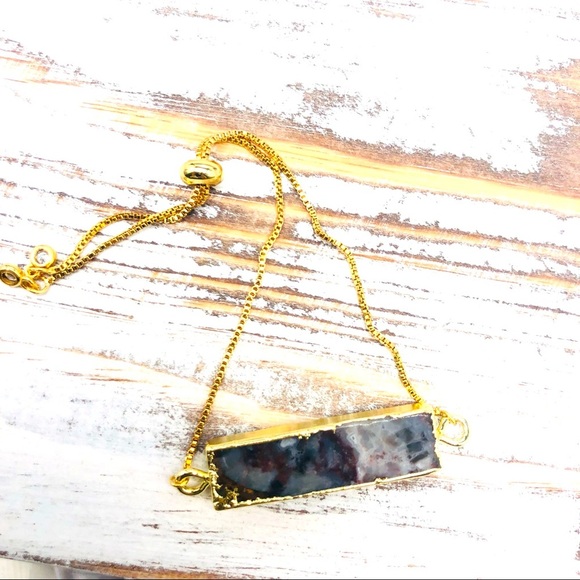 Estrella & Luna Jewelry - Gold Plated Mexican Agate Boho Bracelet